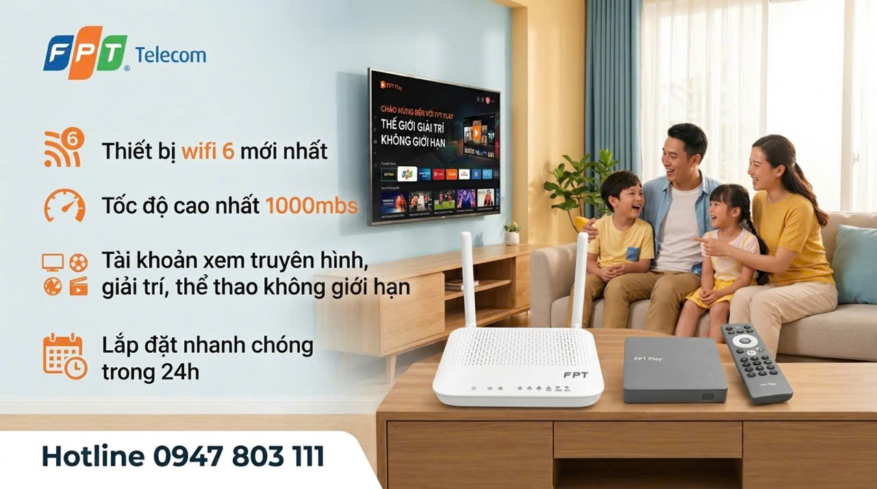 Gói Cước FPT Vũng Tàu Lắp Mạng và Truyền Hình 