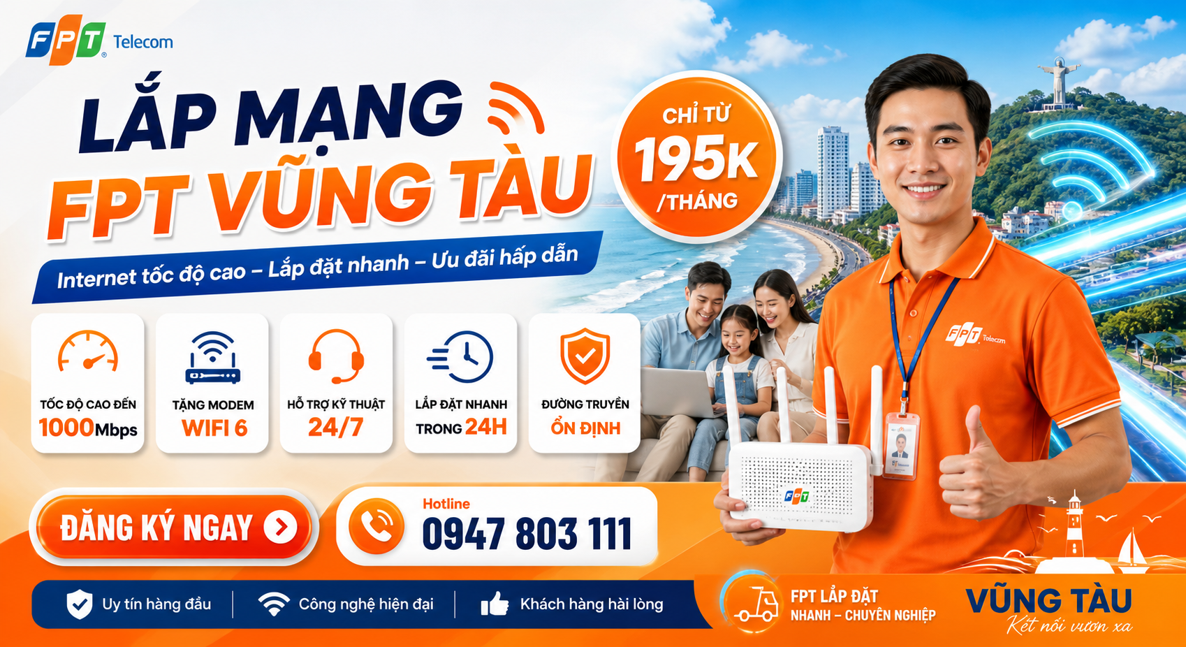Đăng ký wifi FPT tại Vũng Tàu
