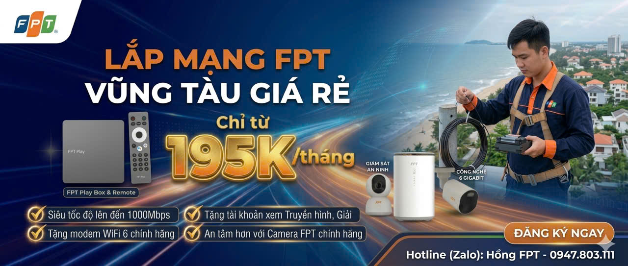 lắp mạng fpt vũng tàu giá rẻ