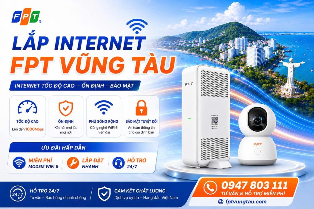 kinh nghiệm chọn internet FPT tại Vũng Tàu