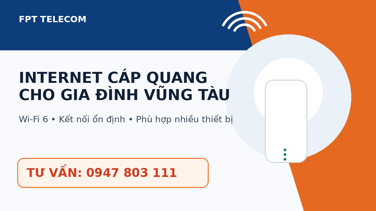 internet cáp quang FPT tại Vũng Tàu với thiết bị Wi-Fi 6