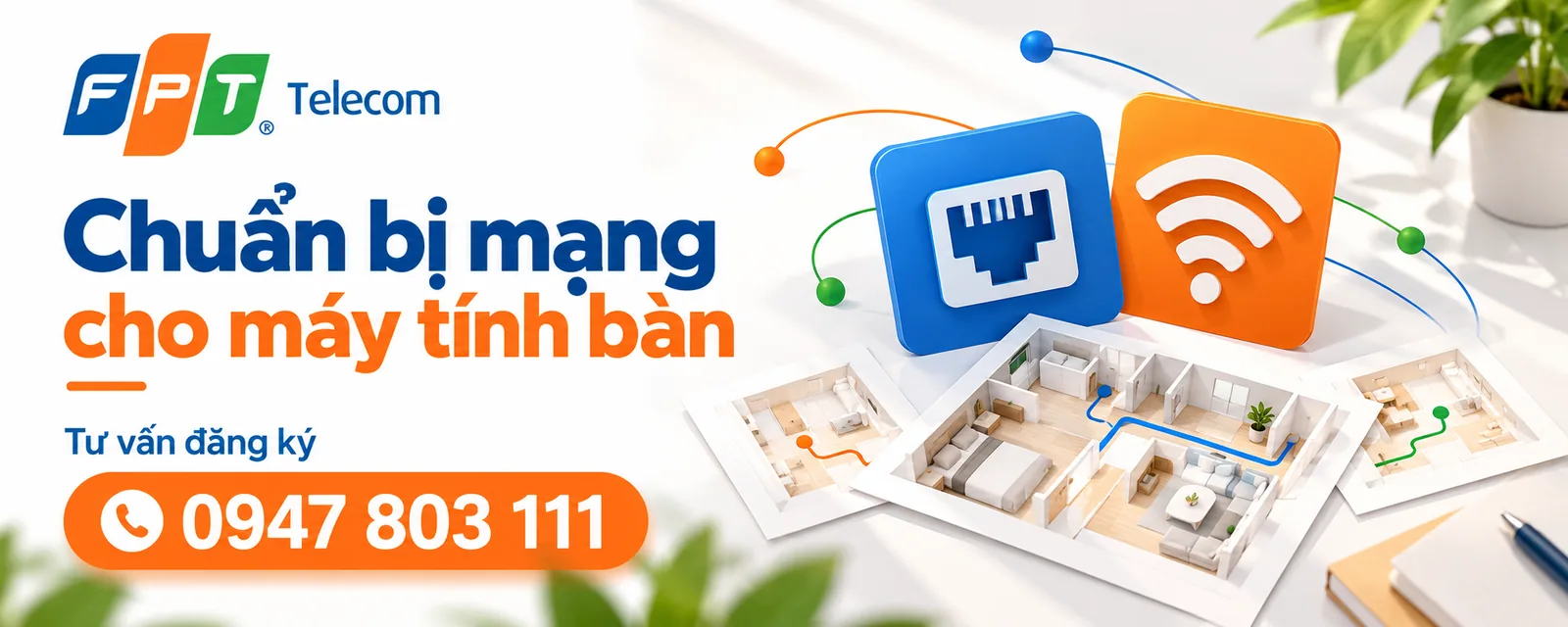 Chuẩn bị mạng cho máy tính bàn với lựa chọn cổng LAN hoặc WiFi trước lắp