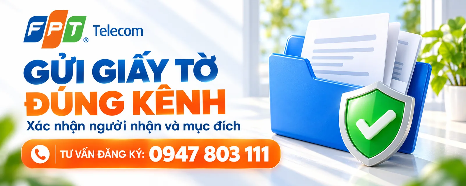 Gửi giấy tờ đăng ký Internet đúng kênh, xác nhận người nhận và mục đích