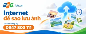 Internet để sao lưu ảnh: minh họa tải ảnh gia đình lên đám mây