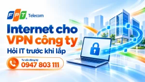 Internet để dùng VPN công ty – ảnh đại diện riêng với máy tính và kết nối bảo mật