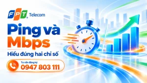 Ping và Mbps – ảnh đại diện riêng 16:9 minh họa chủ đề bài viết