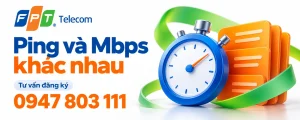 Ping và Mbps khác nhau: minh họa thời gian phản hồi và dữ liệu