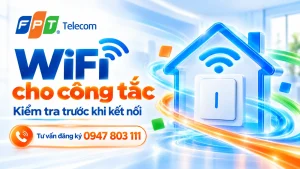 WiFi cho công tắc thông minh – ảnh đại diện riêng với biểu tượng ngôi nhà và công tắc